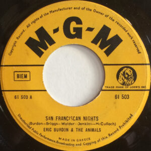 Eric Burdon And The Animals* ‎– San Franciscan Nights