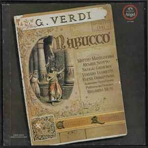 G. Verdi / Matteo Manuguerra, Renata Scotto, Nicolai Ghiaurov, Veriano Luchetti, Elena Obraztsova, Ambrosian Opera Chorus, Philharmonia Orchestra, Riccardo Muti ‎– Nabucco (Used Vinyl) (BOX)