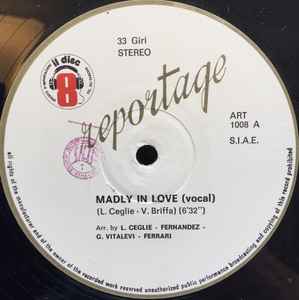 Reportage ‎– Madly In Love (Used Vinyl) (12'')