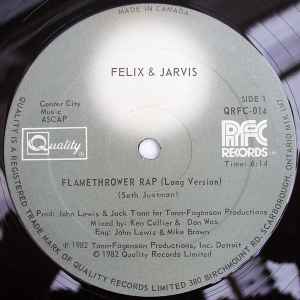 Felix & Jarvis ‎– Flamethrower Rap (Used Vinyl) (12")