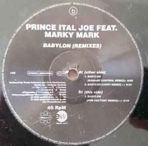 Prince Ital Joe Feat. Marky Mark ‎– Babylon (Remixes) (Used Vinyl) (12")