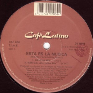 Cafe Latino ‎– Esta Es La Musica (Used Vinyl) (12")