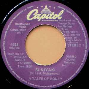 A Taste Of Honey ‎– Sukiyaki (Used Vinyl) (7")