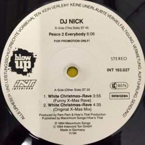 DJ Nick ‎– White Christmas-Rave (Used Vinyl) (12")