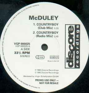 McDuley ‎– Countryboy (Used Vinyl) (12")