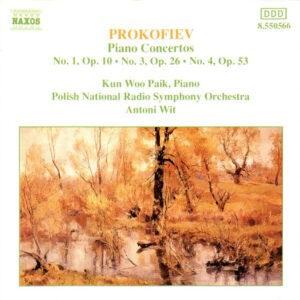 Prokofiev – Kun Woo Paik, Polish National Radio Symphony Orchestra, Antoni Wit ‎– Piano Concertos No. 1, Op. 10 · No. 3, Op. 26 · No. 4, Op. 53 (Used CD)