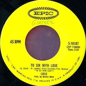 Lulu ‎– To Sir With Love / The Boat That I Row (7'') (Used Vinyl)