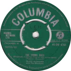 Cliff Richard And The Shadows ‎– The Young Ones (Used Vinyl) (7")