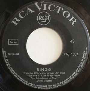 Lorne Greene ‎– Ringo / Bonanza (Used Vinyl)(7")