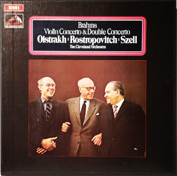 Brahms : Oistrakh and Rostropovich with The Cleveland Orchestra conducted by George Szell – Violin Concerto & Double Concerto (Used Vinyl)